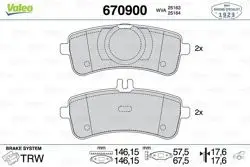 Fren Balatası Arka Mercedes E Serisi E63 Amg R231 12-W205-W212