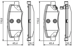 Fren Balatası Arka (Jeep Cherokee 07-/ Dodge Nitro 2.8Crd-3.7 V6-4.0 06 / 07 -)