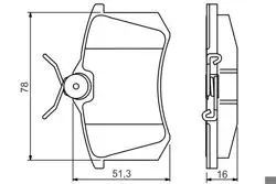 Fren Balatası Arka (Peugeot 207 1.4 16V 1.6 16V 1.6 HDI 02.06 / Citroen C3 Picasso 02.09 -)
