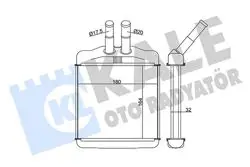 Kalorifer Radyatörü (Brazing)-(Daewoo Lanos / Lagenza / Nubira-Zaz Chance / Sens Kalorifer) 164×180X32