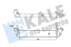 Turbo Radyatörü Intercooler Brazing (Renault Kangoo 1.5 DCI 98= /) 525×100X40