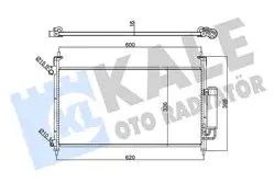 Klima Radyatörü (Honda Civic Hb 1.4-1.8 07-/ 600×314X16