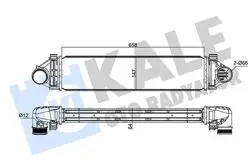 Turbo Radyatörü Intercooler (Ford Mondeo IV , S-Max 2.0 Ecoboost 10-[Brazıng] [658X147x64]