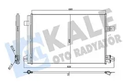 Klima Radyatörü Kondenser 12mm (VW: Transporter VI , Multıvan VI 2.0 TDI 15=-(12V) (Kurutuculu)