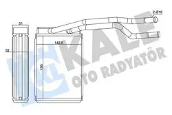 Kalorifer Radyatörü Brazing (Ford Fiesta 02 / 14 , Ecosport 03 / 12 [Al / Al] [195X142,5X52]