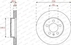 Ön Fren Diski-256×22 5×100 (VW Polo 18- Audi A1 19- Seat Ibiza 18 -)