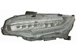 Ön Far Sağ Honda Civic 16-Siyah Motoru Uzerınde Full Ledlı