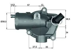 Termostat 92C (Mercedes Om613-Om648 / W210-W211-W220)