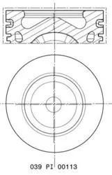 Piston + Sekman 75 mm 0.50 (Ford Focus 1.6 TDCI 2011-/ Peugeot 208 308 508 Dv6c Euro-5)