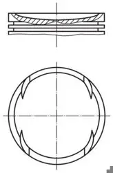 Piston + Segman Komple-Std (VW Polo 01-07 Seat Ibiza 02-06Skoda Fabia 03-08) Azq-Bme