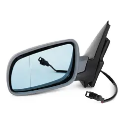 Sol Ayna Komple Elektrikli Boyasız Tip-Geniş Acılı Mavi Cam (VW Golf 4 Bora 98-03)