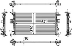 Su Radyatörü (Ford: Focus C-Max 1.6 Ztec-S 11 -) Benzinli 8Mk376783-601