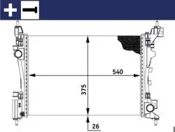 Su Radyatörü (Fiat: Grande Punto / Punto Evo 1.4 1.2 1.4 16V) 8Mk376728-784