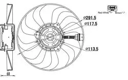 Fan Motoru-290 mm 90W (VW Polo 02-10 Seat Ibiza 02-10 Skoda Fabia 00-10)