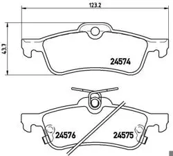 Fren Balatası Arka-(Toyota Yaris-11 1.5 Hybrıd 12-Fr Honda Civic 1.4 12-1.6 Id-Tec 13 -