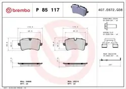 Fren Balatası Arka 16mm (Audi A6 15-18 A7 11-18)
