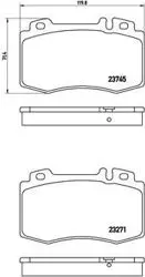 Fren Balatası Ön Mercedes W163 Ml On 220 203 209 211 219 16.9mm