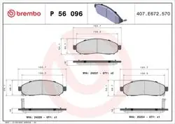 Fren Balatası Ön Nissan Navara 04-10 Patfınder 05-11 17 Jant