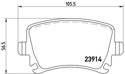 Fren Balatası-Kablosuz-(VW Caddy 04-11 Golf 04-14 Audi A3 04-13 Seat Leon 06-13)
