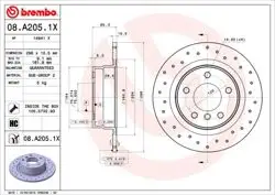 Fren Diski Arka Delikli BMW E87-E90-E91 / 1.18-3.16-3.20