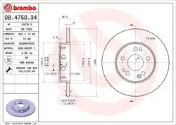 Fren Diski Ön Düz 284 mm Mercedes W124 85 / 93