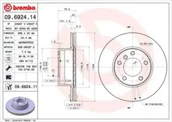Fren Diski Ön Kaplamalı Havalı 296 mm (BMW 5 Serıe E39 520-523-525-528-530-535)