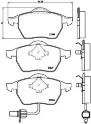 Fren Balatası Ön (VW Sharan 01-10 Seat Alhambra 01-10)