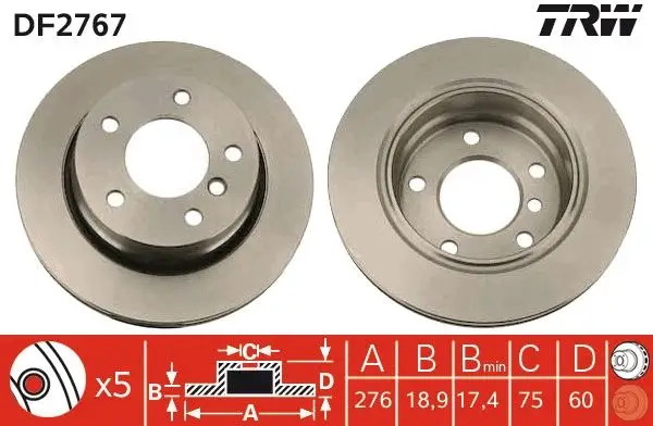 Fren Diski Arka Havalı BMW E46 316 / 318 / 320 / D / E36-3.23-3.28