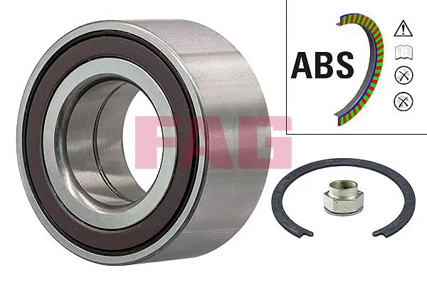 Aks Rulmanı Ön ABS li 48 Kutup Aktif Sensörlü (Fiat Stilo 2.4 20V / Doblo-Linea 1.6 ABS Li)