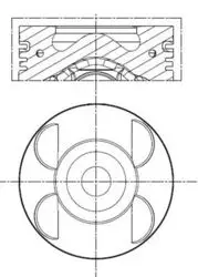 Piston + Segman Std. (Om646.986, 88.00mm, Euro 4) Mercedes Sprinter 906 06-09