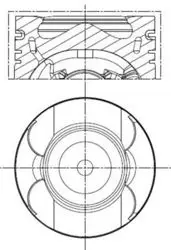 Piston + Segman Std. (Om651.9, 83mm, Sarı Burclu) W204 08-14 C218 11-17 W212 09-16 W166 15-18 W221 11-13 Vito W639 10-Sprinter 906 09-