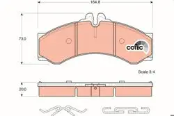 On / Arka Fren Balatası Çift Teker-(VW Lt 97-07 Mercedes Sprinter 95-06)
