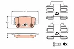 Fren Balatası Arka (Ford: Mondeo IV-S-Max 2.0Tdcı 07-\Kuga 2.0Tdcı-4X4 08 -) (Volvo: S80 II-V70 II 2.0-2.0T 07 -) (Land Rover-Freelander 2 2.0 Si44×4-11-14 \ 2.2 Td44×4 06-14)