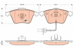 Uretım Yok Ön Fren Balatası-Kablolu-210mm (Audi A6 05-11 A4 01-08)