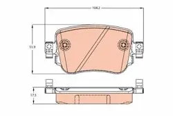 Arka Fren Balatası-(VW Caddy 16-Golf 16 Passat 15-Polo 18-Seat Leon 13-16 Skoda Octavia 13-17)