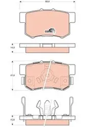 Fren Balatası Arka Honda Civic 2001-/ CRV 2001-2007 Accord 1998-2008 Frv 04-/