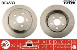 Fren Diski Arka Düz 270 mm Chrysler Neon 94-06 Pt Cruiser 02-10