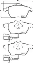 Fren Balatası Audi, Seat, Skoda, VW A4 (8E2, B6) , A4 (8Ec, B7) , A4 Avant (8D5, B5) , A4 Avant (8E5, B