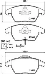 Fren Balatası Audi, Seat, Skoda, VW A1 (8X1, 8Xk) , A1 Sportback (8Xa, 8Xf) , A3 (8P1) , A3 Convertible