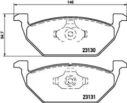 Fren Balatası Audi, Seat, Skoda, VW A1 (8X1, 8Xk) , A1 Sportback (8Xa, 8Xf) , A3 (8L1) , Arona (Kj7) , B