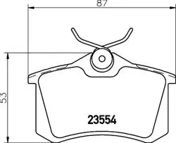 Arka Fren Balatası-Kablosuz Xx17mmxx (Renault Megane II / Peugeot 307 Citroen C3 / C4-VW Caddy 04-15 Golf 84-16 Passat 97-05