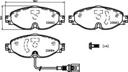Fren Balatası Kablolu Audi, Seat, Skoda, VW A3 (85S, 85M) , A3 (8V1, 8Vk) , A3 Convertible (8V7, 8Ve) , A3 Limo