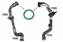 Turbo Borusu Contası Renault Fluence 10 > , Grand Scénıc 09 > ,Kangoo 09 > , Megane III 09 > , 1.5 DCI K9k
