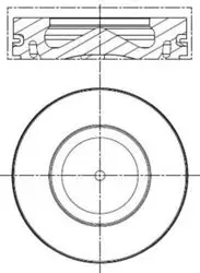 Piston Segman Std. BMW (N47, 84,00mm, Euro 4) E81 E82 E87 E88 E90 E92 E93 E60 E83