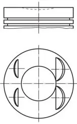Motor Piston Segman P406 P806 P605 R P306 Xsara Xantia Xm II Xu10j4r 2.0 16V 86,00mm (Std)