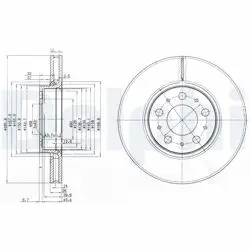 Ön Fren Disk Aynası Havalı Volvo S60 00-10 S80 98-06 Xc70 00-07 V70 II 99-07
