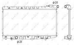 Motor Su Radyatörü Hyundai Elantra 01  Otomatik (377×648×16)