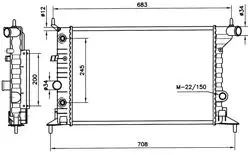 Motor Su Radyatör X16xel X20xev Klimasız A / T Vectra B (Brazing)