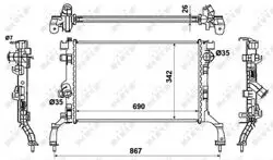 Motor Radyatörü Laguna III Latitude 1,5 DCI K9k