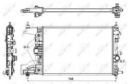 Motor Su Radyatörü A.T Astra J 10 > 19 A16xer-B16xer Cruze (J300) Cruze (J305) F16d 580×398×16